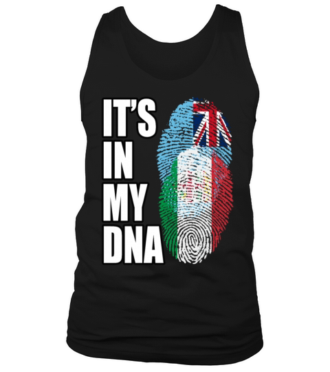 Fijian And Italian Mix Heritage DNA Flag Tank Top Unisex