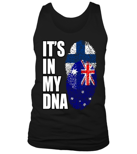 Finland And Australian Mix Heritage DNA Flag Tank Top Unisex