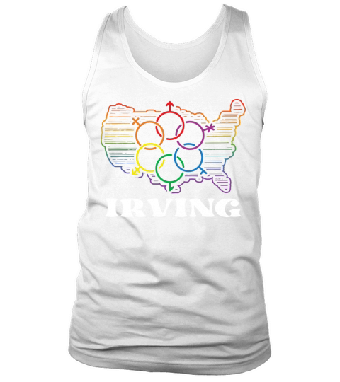 Irving Pride Month Pride Flag LGBT Community LGBTQ Tank Top Unisex