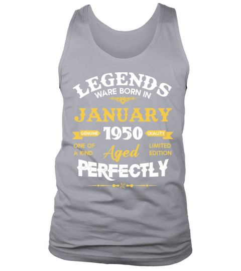 January 1950 Vintage Birthday Present Tank Top Unisex