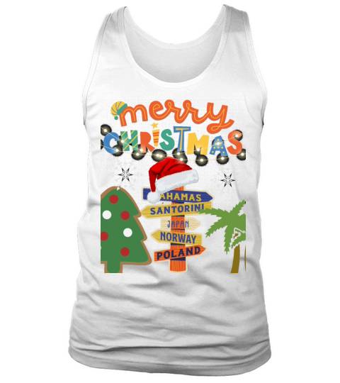 Merry Christmas Retro Novelty Vintage 80s style Tank Top Unisex
