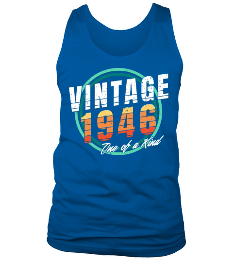 Vintage 1946 Shirt for Men Women 77 Year Old 77th Tank Top Unisex