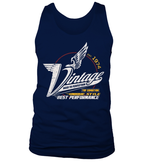 Vintage 1974 birthday year 1974 Men Women Gift Tank Top Unisex