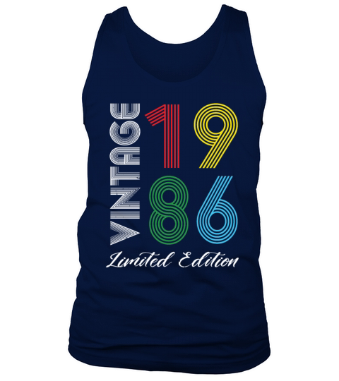 Vintage 1986 Vintage Birthday Retro Vintage Tank Top Unisex