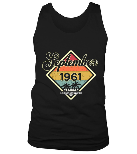 Vintage 60th Birthday September 1961 Sports Gift Tank Top Unisex