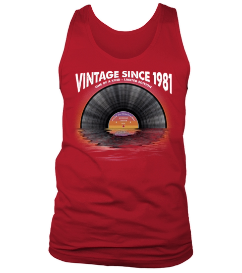 Vintage since 1981 Retro Disco Music Vintage Tank Top Unisex