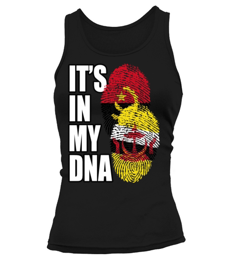 Angolan And Bruneian Mix Heritage DNA Flag Tank top Woman
