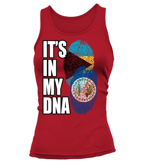 Belizean And Bahamian Mix Heritage DNA Flag Tank top Woman