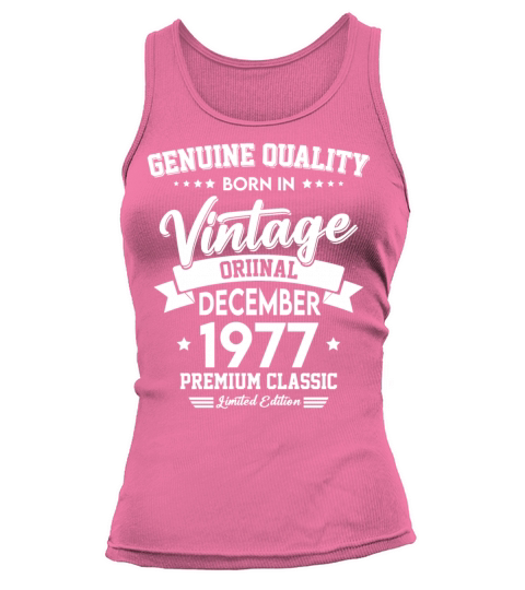 Born In December 1977 Original Vintage Tank top Woman