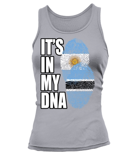 Botswana And Argentinian Mix Heritage DNA Flag Tank top Woman