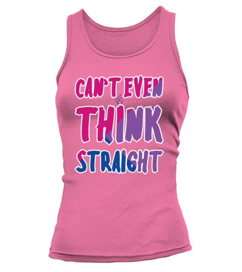 Cant Think Straight Bisexual Pride Flag Tank top Woman