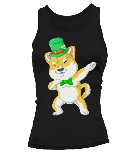 dabbing shiba inu st patricks day Tank top Woman