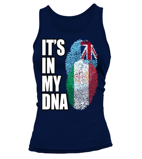 Fijian And Italian Mix Heritage DNA Flag Tank top Woman