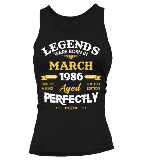 Vintage Aged To Perfection March 1986 Tank top Woman