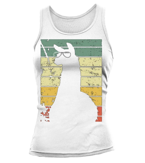 Vintage Llama Retro Colorful Alpaca Tank top Woman