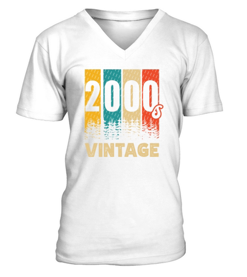 2000s Vintage Decade 2000 Era Millenium Retro V-Neck T-shirt