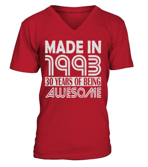 30th birthday vintage 1993 30 years V-Neck T-shirt