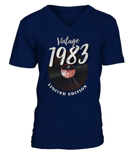 40 Years Vintage 1983 Retro 40th Birthday V-Neck T-shirt