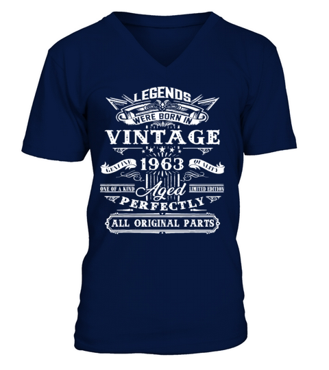 60th Birthday Gift For Legends Born 1963 60 Yrs Ol V-Neck T-shirt