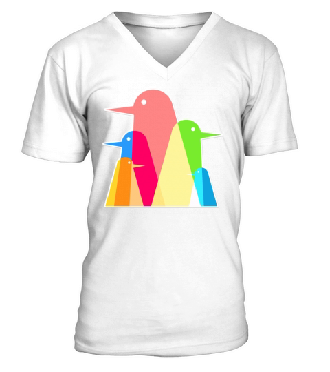 Abstract Birds Art Design V-Neck T-shirt