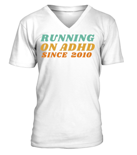 ADHD Joke V-Neck T-shirt