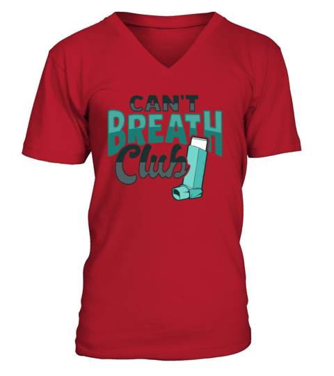 Albuterol Asthma Inhaler Design for an Asthmatic V-Neck T-shirt
