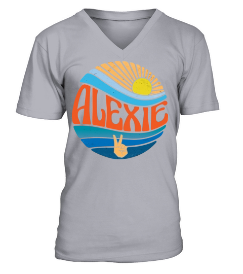 Alexie Shirt Vintage Sunset Alexie Groovy Tie Dye V-Neck T-shirt
