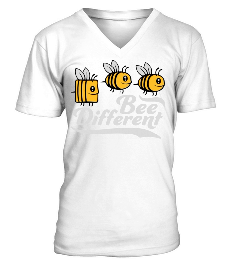 bee different saying quote V-Neck T-shirt