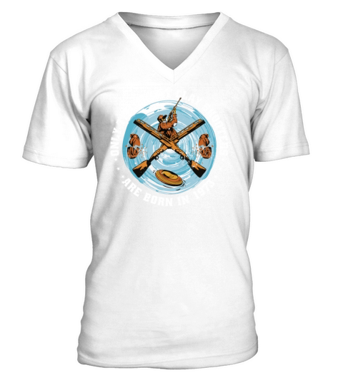 Clay Shooters Vintage 1973 birthday clay-pigeons V-Neck T-shirt