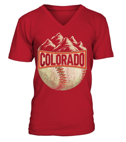 Colorado Baseball Vintage Rocky Mountains T shirt V-Neck T-shirt