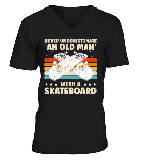 Funny Skateboarding Design For Skateboarder Cool V-Neck T-shirt