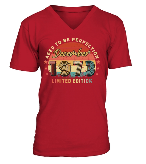 Perfection December 1973 Vintage V-Neck T-shirt