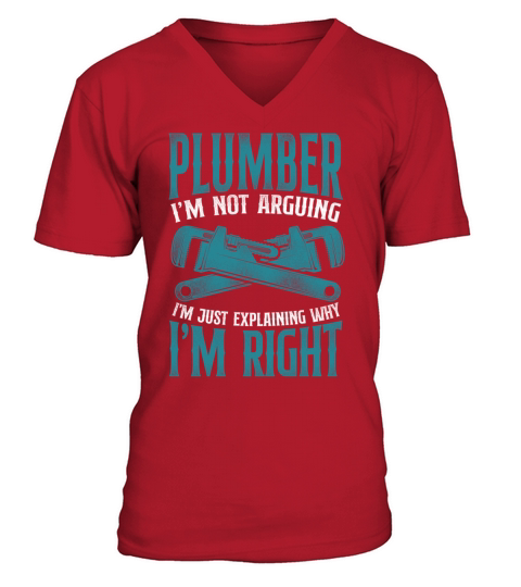 Plumbing Plumber Vintage Plumber V-Neck T-shirt
