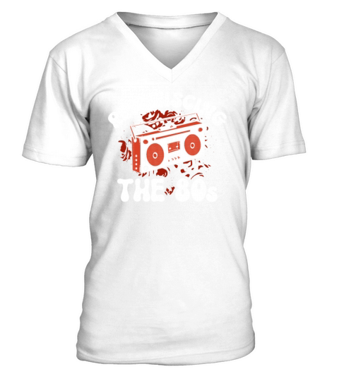 Reminiscing The 80s Music Eighties 1980 80s Party V-Neck T-shirt