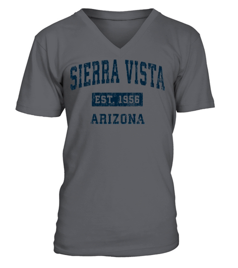 Sierra Vista Arizona Az Vintage Sports Design Navy V-Neck T-shirt