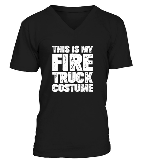 This Is My Fire Truck Costume Vintage V-Neck T-shirt