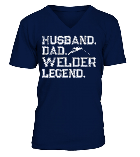 Welder Welding Dad Father Vintage V-Neck T-shirt