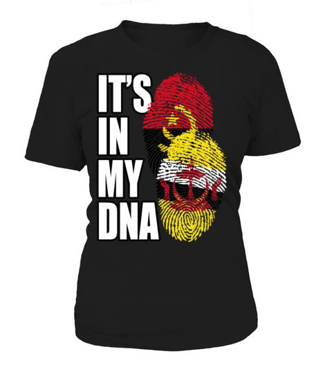 Angolan And Bruneian Mix Heritage DNA Flag Women's T-Shirt