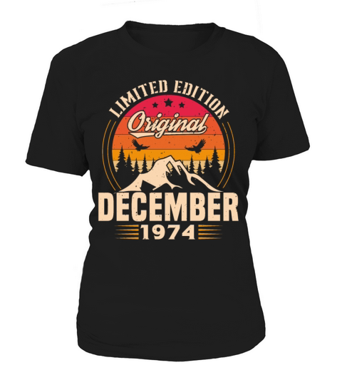 Birthday Gift December 1974 Vintage Retro Women's T-Shirt