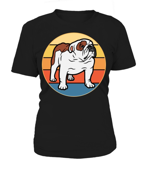 Bulldog Dog Breed Vintage Retro Sunset Women's T-Shirt