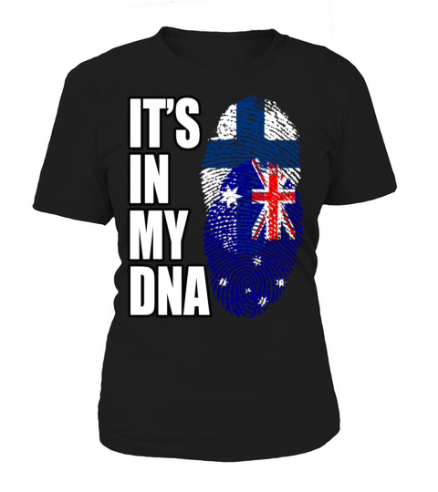 Finland And Australian Mix Heritage DNA Flag Women's T-Shirt
