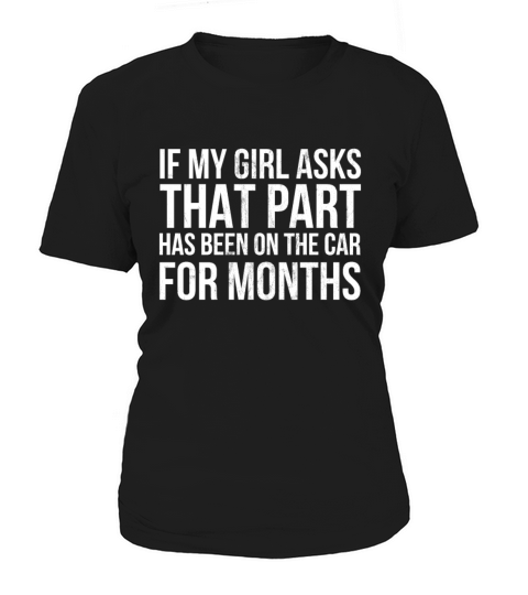 Funny Car Print Girl Asks Classic Car Show Muscle Women's T-Shirt