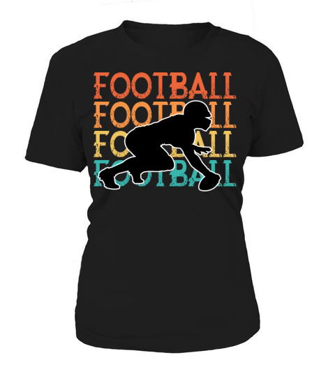 Retro Vintage Quote American Football Theme Footba Women's T-Shirt