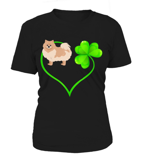 St Patricks Day Pomeranian Dog Shamrock Women's T-Shirt
