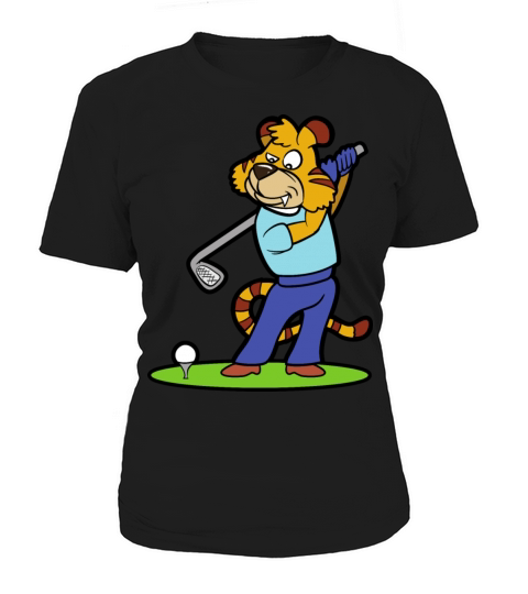 Tiger Cat Golf Player Golfer Sports Game Women's T-Shirt