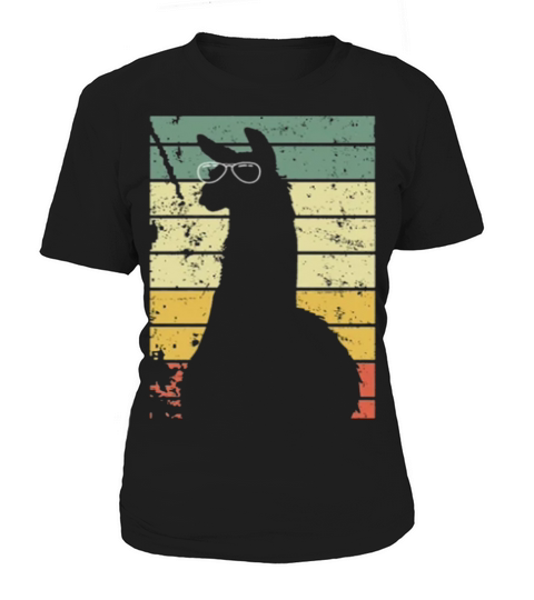 Vintage Llama Retro Colorful Alpaca Women's T-Shirt