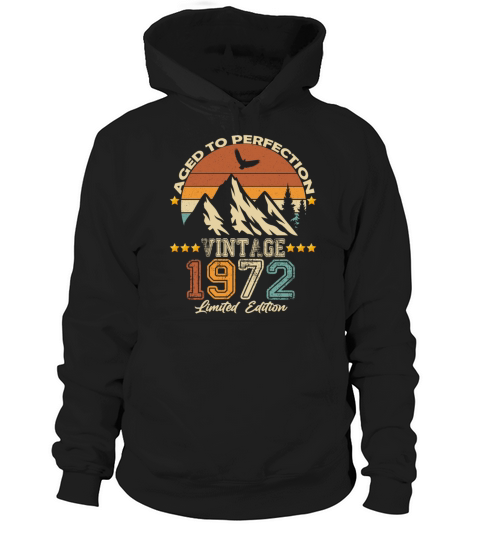 1972 vintage vintage retro birthday gift Hoodie Unisex