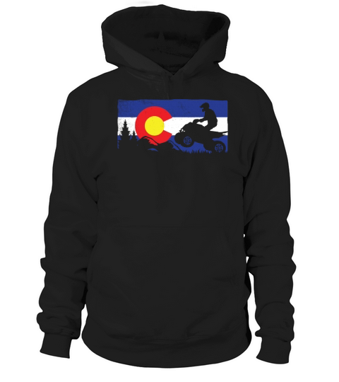 all terrain vehicles vintage colorado flag Hoodie Unisex