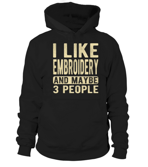 Embroidery Saying Hoodie Unisex