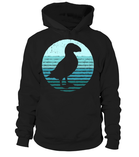 Puffins Bird Vintage Iceland Seabird Puffin Hoodie Unisex